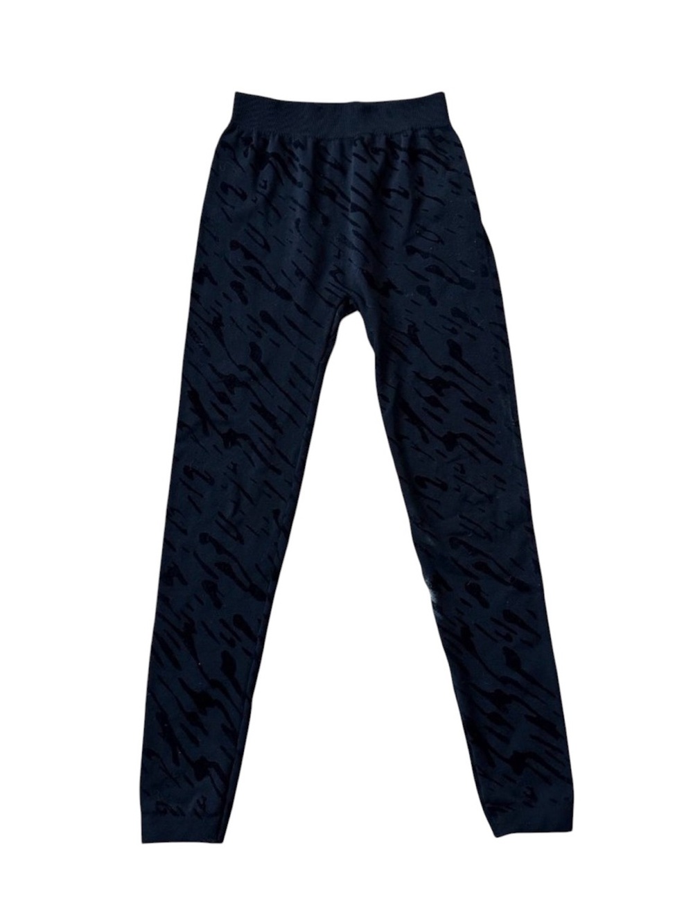 Connection 18 Black Zebra Stripe Leggings | Size: L / XL